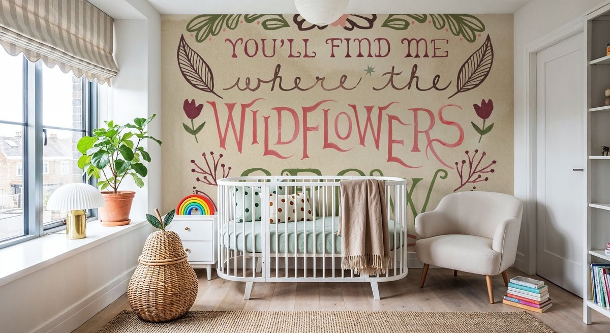Floralscape Fairies V Mural Wallpaper - room preview 06