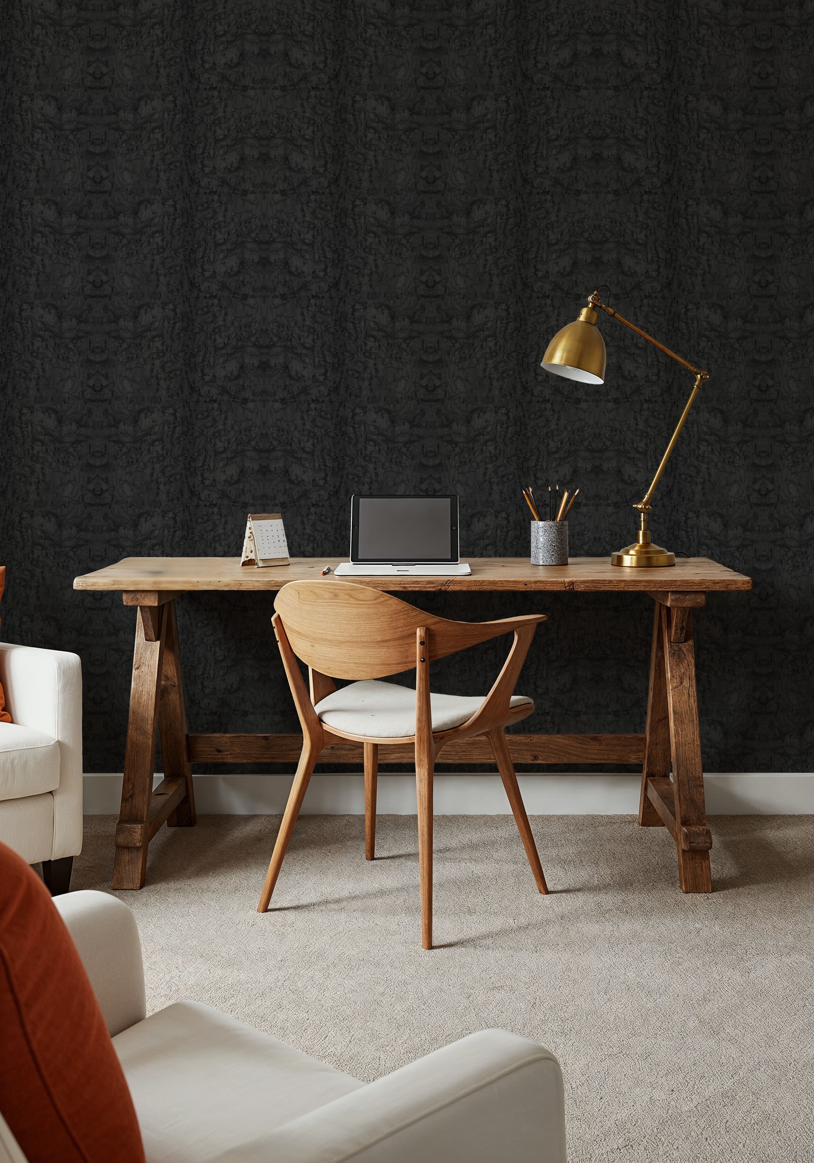Burl Wood, Coal Mural Wallpaper