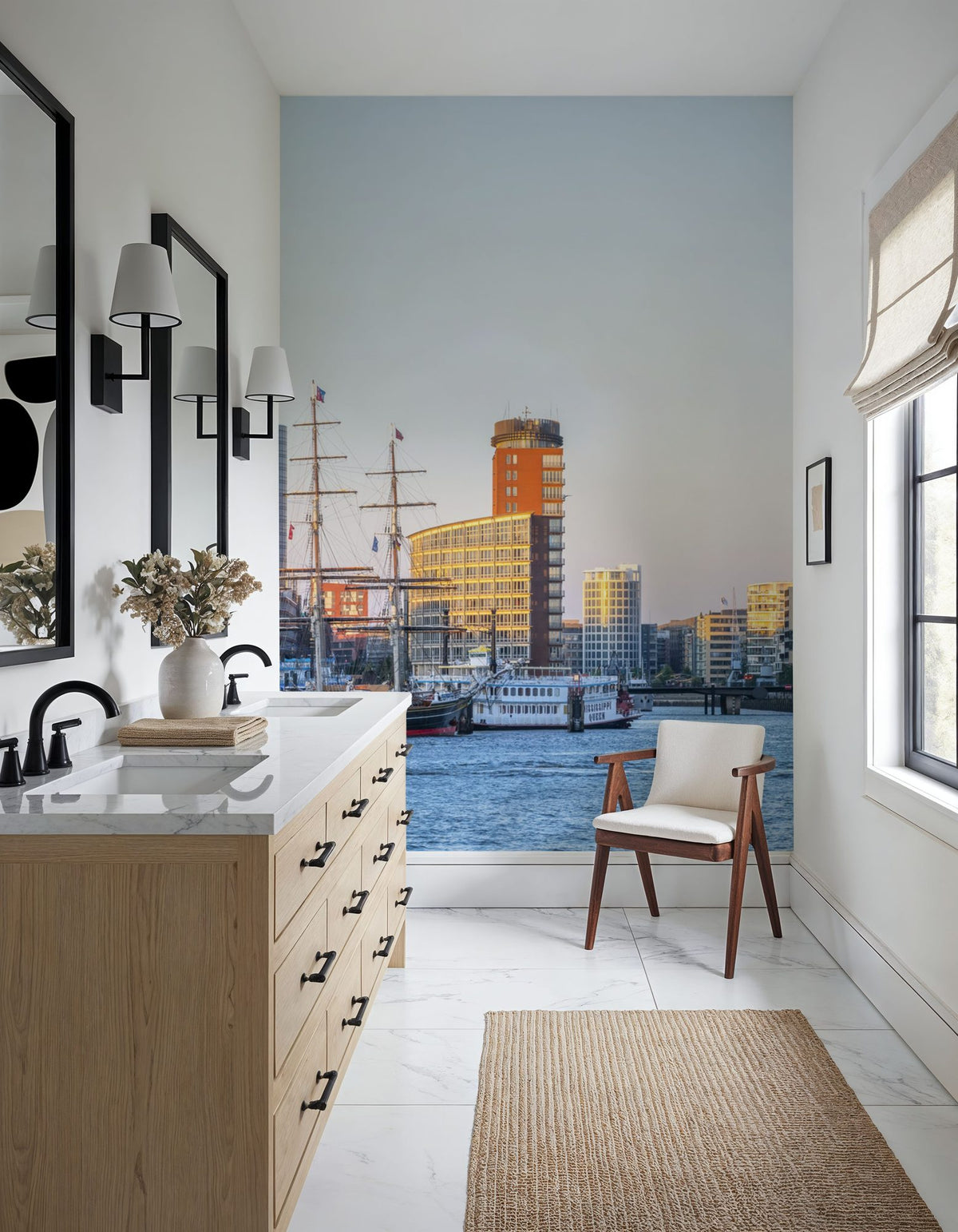 Harbor Sunset Mural Wallpaper - room preview 06