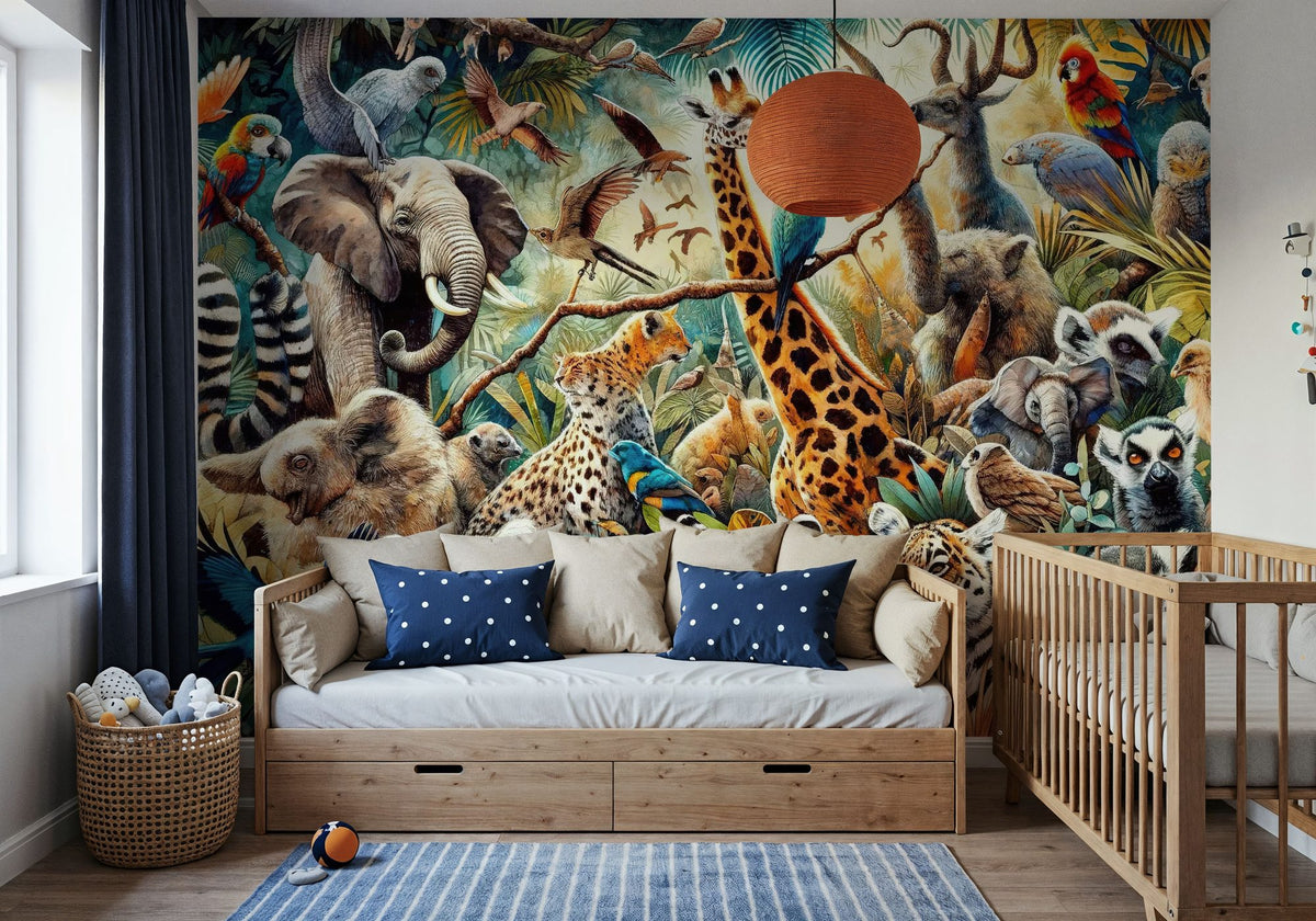 Jungle Symphony Mural Wallpaper - room preview 06