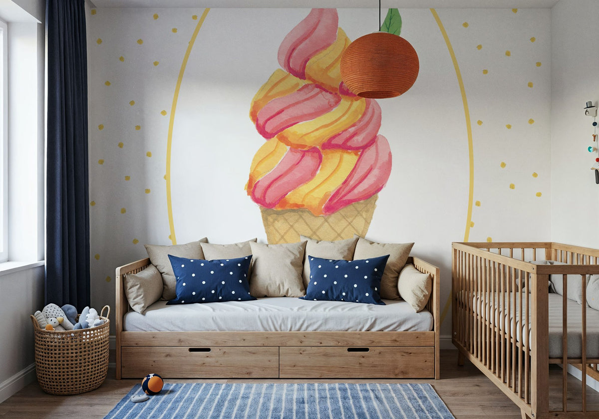 Lifes a Beach Soft Serve Mural Wallpaper - room preview 06