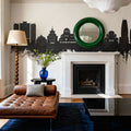 Sofia Bulgaria Skyline Black & White Mural Wallpaper - room preview 06