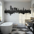 Swindon England Skyline Black & White Mural Wallpaper - room preview 06
