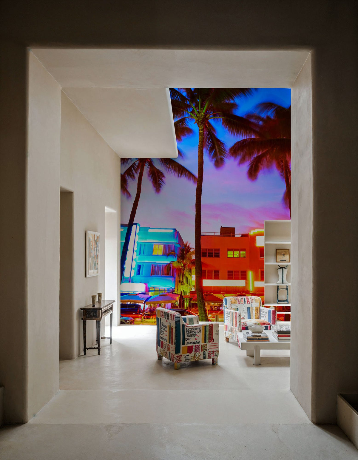 South Beach Lights Mural Wallpaper - room preview 06