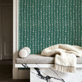 Woodland Drops Tropical Green Mural Wallpaper - room preview 06