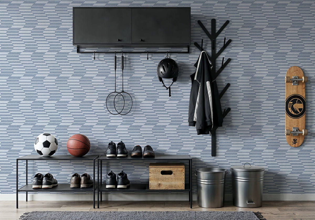 Pulse, Sky Blue Mural Wallpaper - room preview 06
