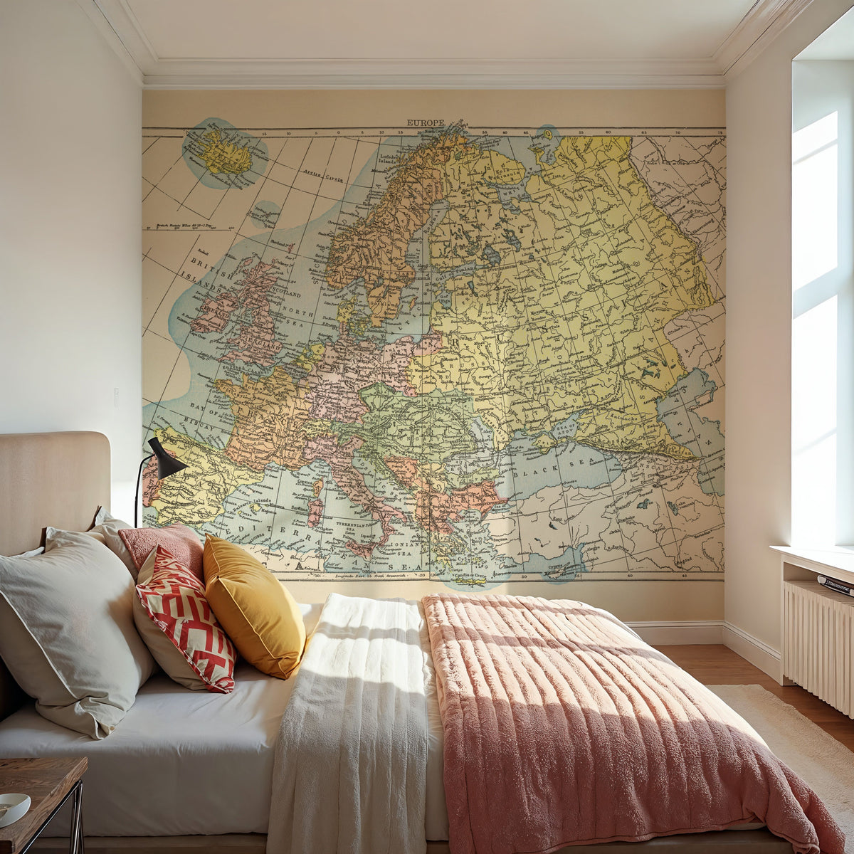 Map of Europe Mural Wallpaper - room preview 06