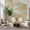 Mediterranean Pine Landscape, Apricot Mural Wallpaper - room preview 06