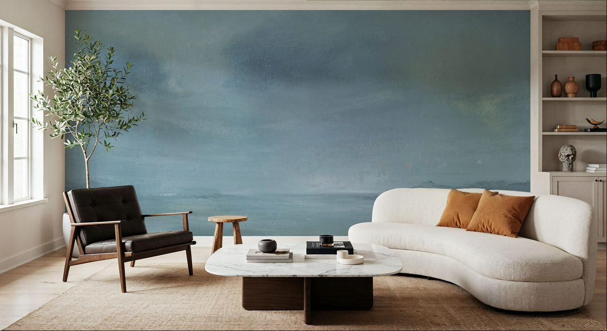 Cloudy Seascape Mural Wallpaper - room preview 06