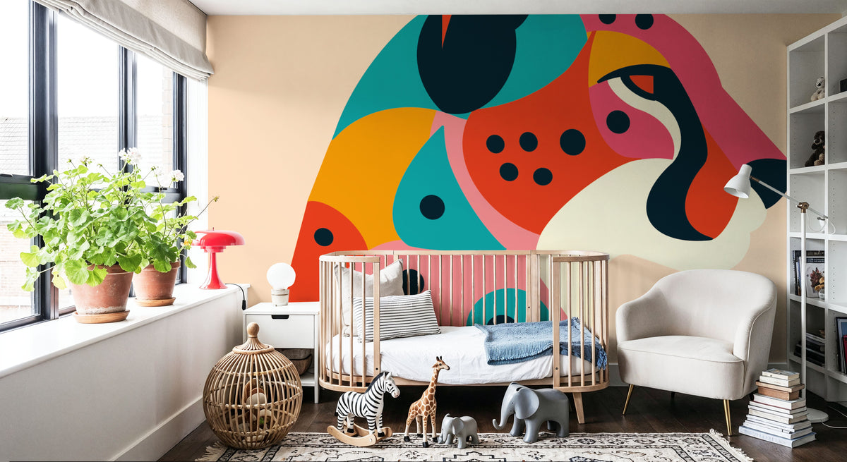 Safari Cat II Mural Wallpaper - room preview 06
