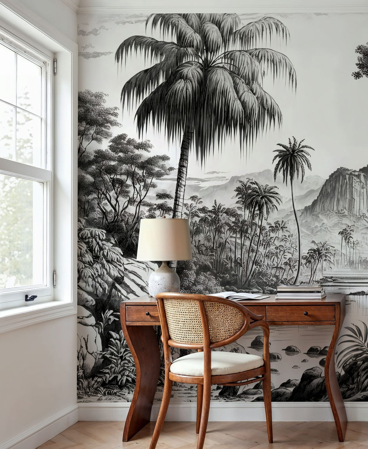 Tropical Riverbank Mural Wallpaper - room preview 06