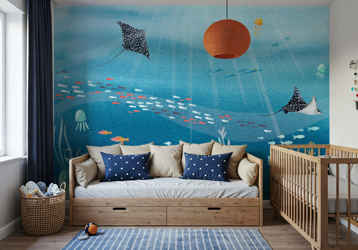 Underwater Sea Life Scenery Mural Wallpaper - room preview 06
