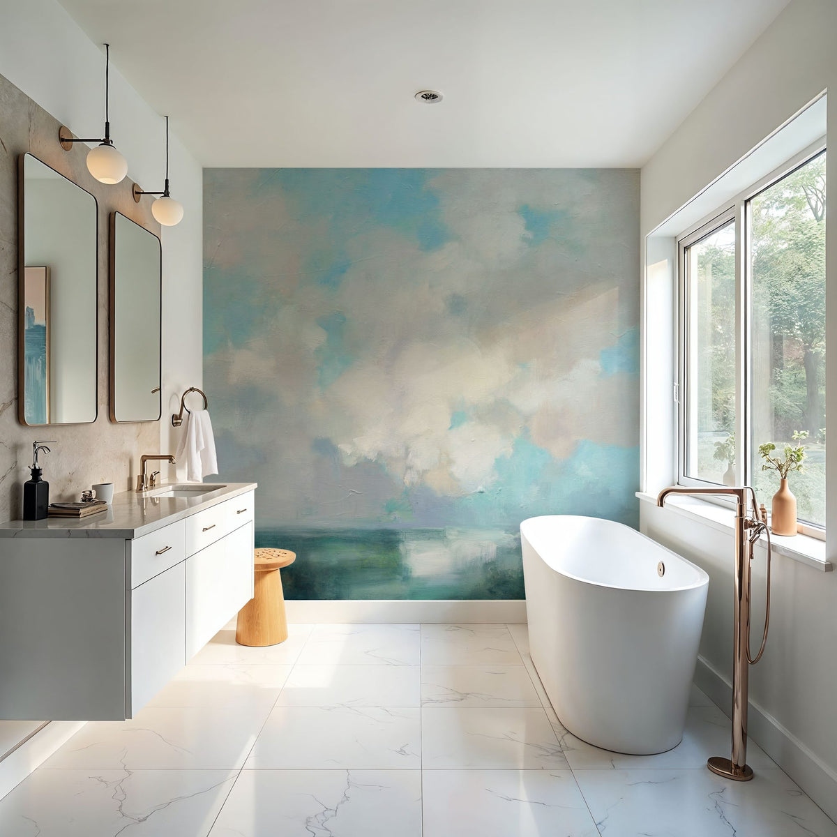 Cloudscape Escape Mural Wallpaper - room preview 06