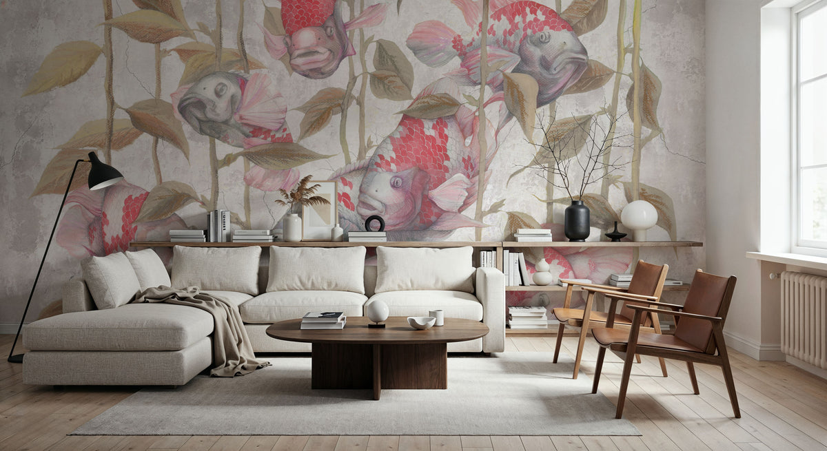 Fish Meeting Mural Wallpaper - room preview 06