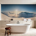 Skiing Panorama Mural Wallpaper - room preview 06