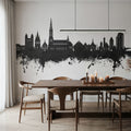 Ulm Germany Skyline Black & White Mural Wallpaper - room preview 06