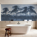 Mediterranean Pine Landscape, Blues Mural Wallpaper - room preview 06