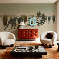 Snow Shoe Race Mural Wallpaper - room preview 06