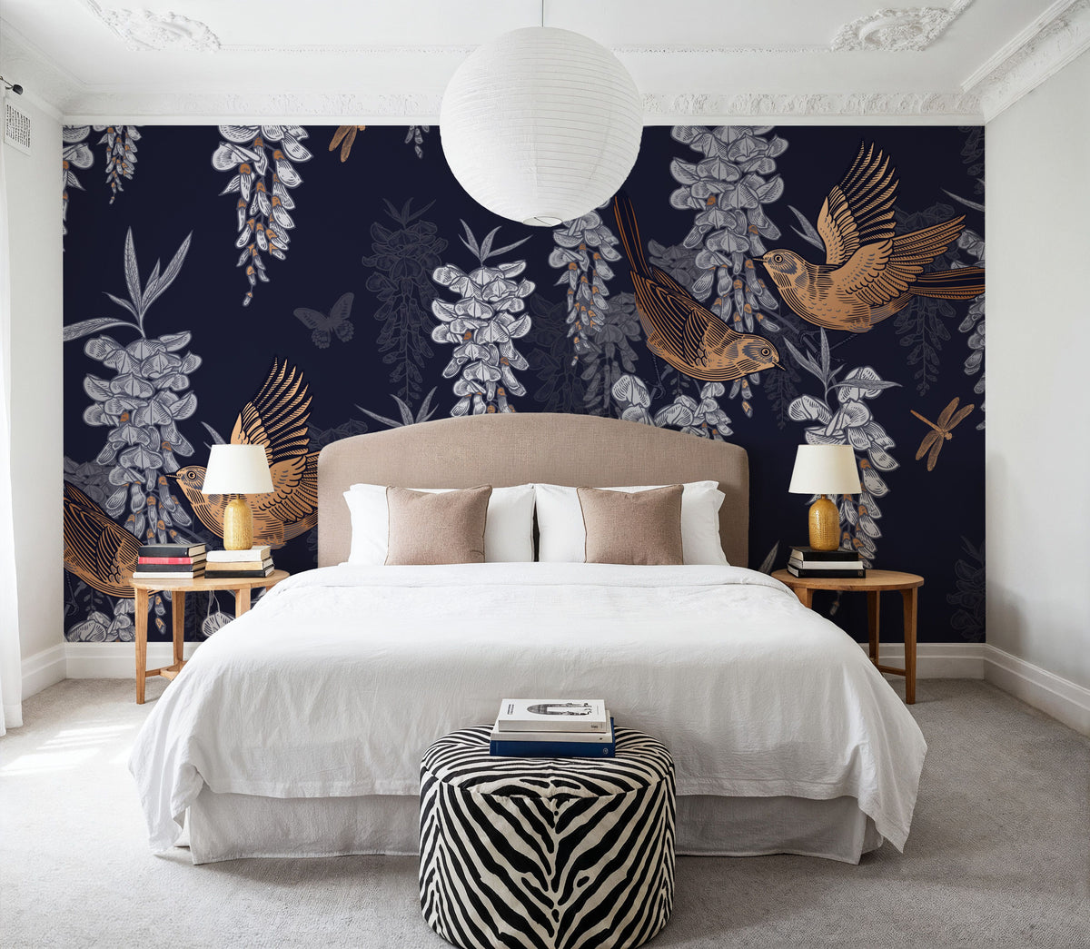 Elegant Birds Mural Wallpaper - room preview 06