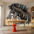 Ethereal Zebra Mural Wallpaper - room preview 06