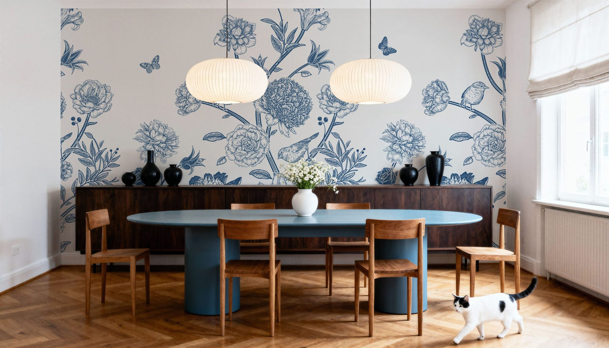 Proud Victorian Flowers Mural Wallpaper - room preview 06