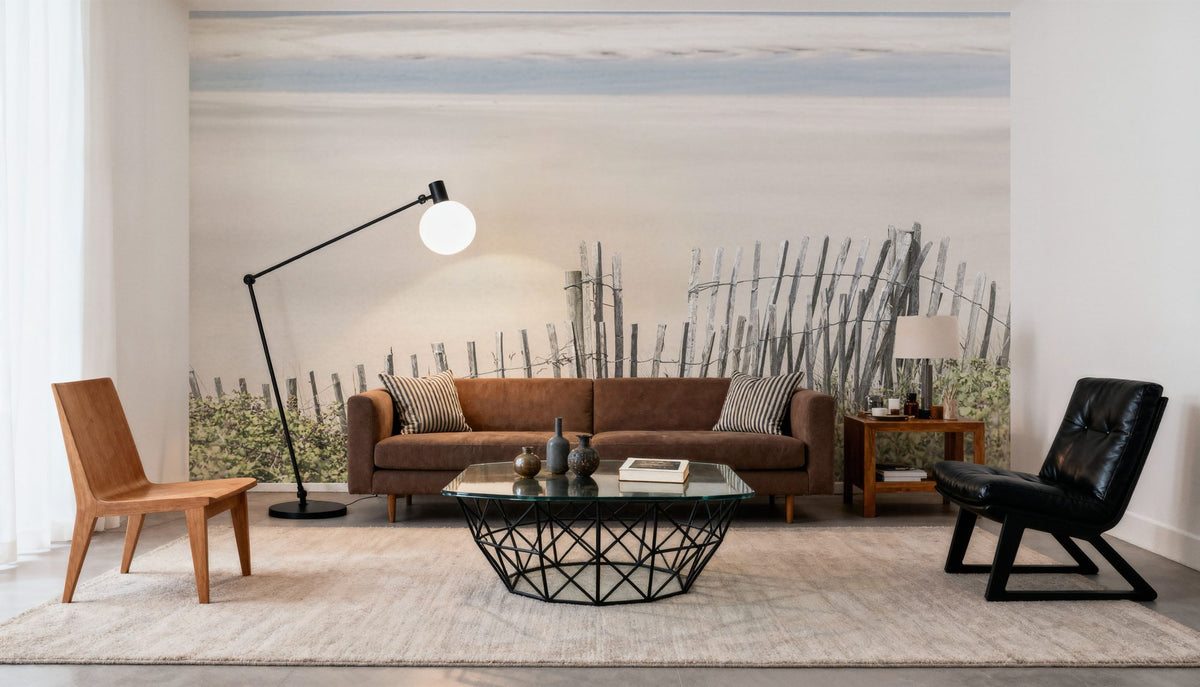 Coastal Fence I Mural Wallpaper - room preview 06