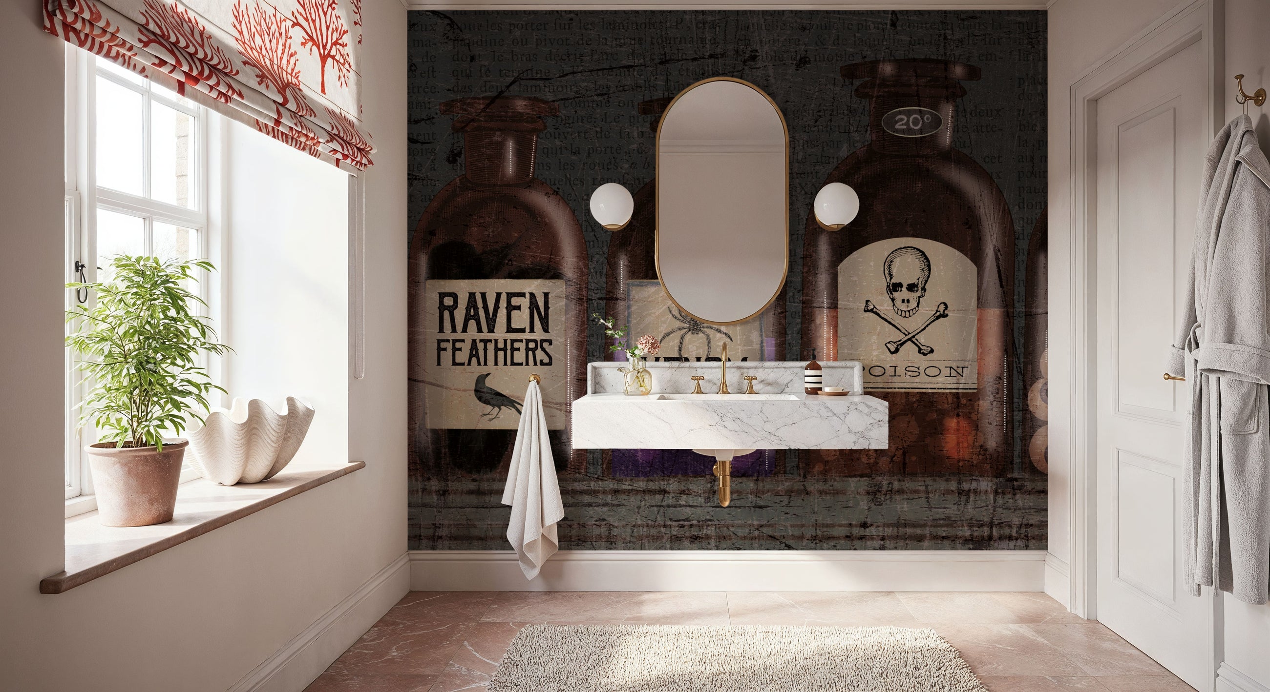 Apothecary Harvest Mural Wallpaper