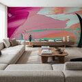 Pink Ocean Mural Wallpaper - room preview 06