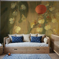 Yellow Orchid I Mural Wallpaper - room preview 06