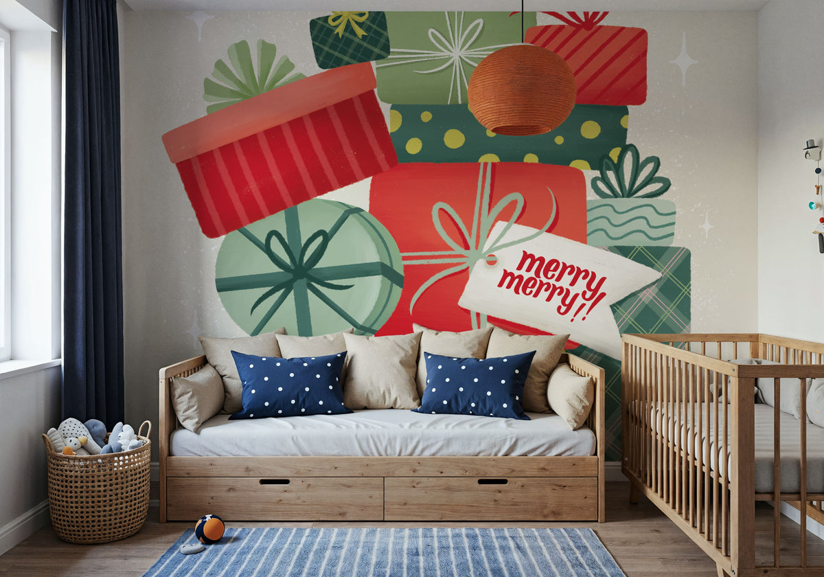 Home For the Holidays I Mural Wallpaper - room preview 06