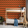 Retro Bold Blooms Mural Wallpaper - room preview 06
