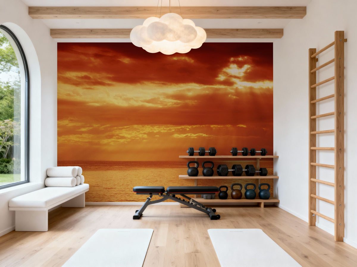 Molten Horizon Mural Wallpaper - room preview 06