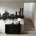 Luxembourg City Skyline Black & White Mural Wallpaper - room preview 06