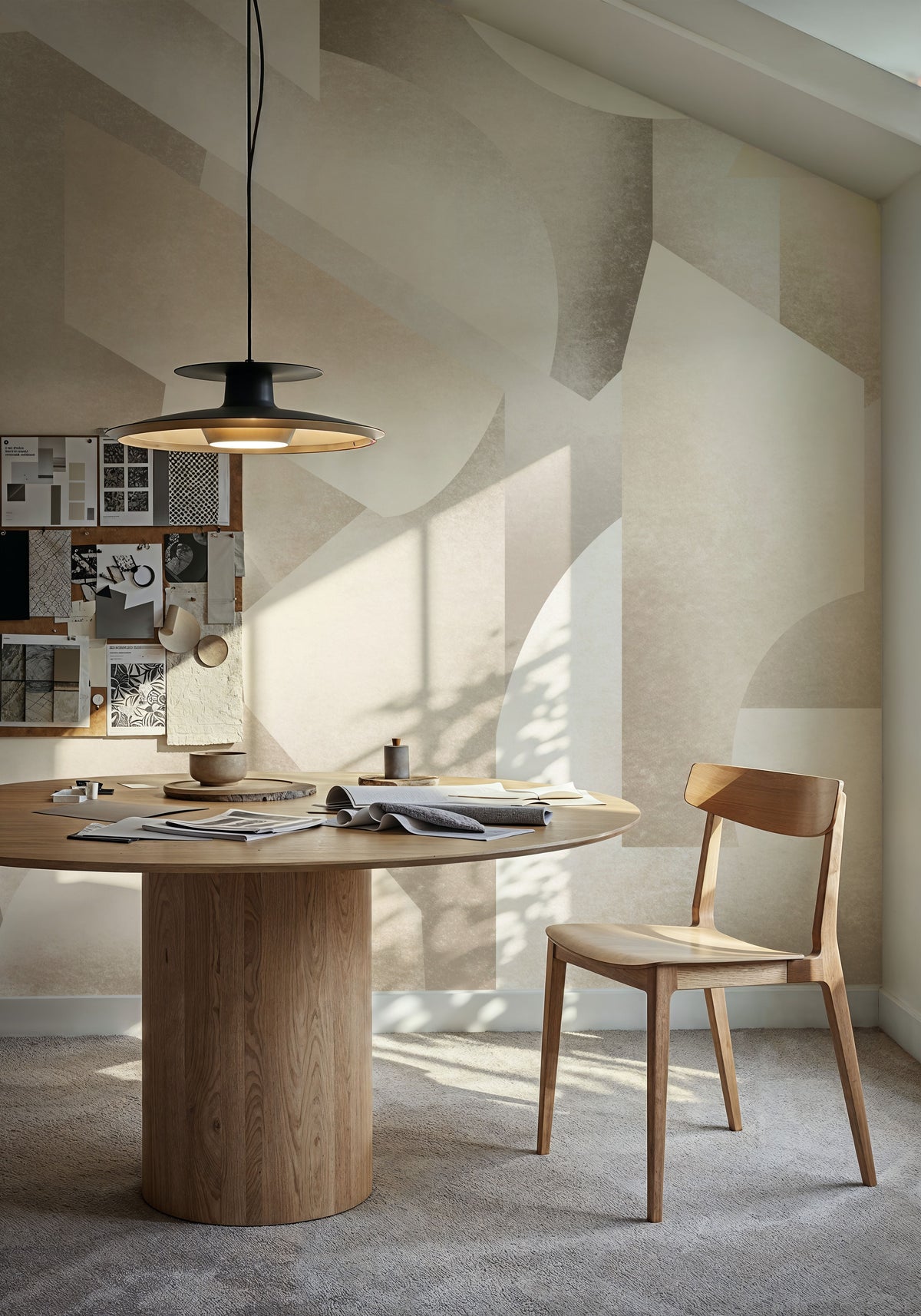 Chalky Geometrica, Alpine Oat Mural Wallpaper - room preview 06