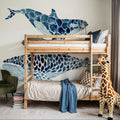 Two Whales Mural Wallpaper - room preview 06