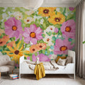 Midsummer Meadow Mural Wallpaper - Red Tone - room preview 06