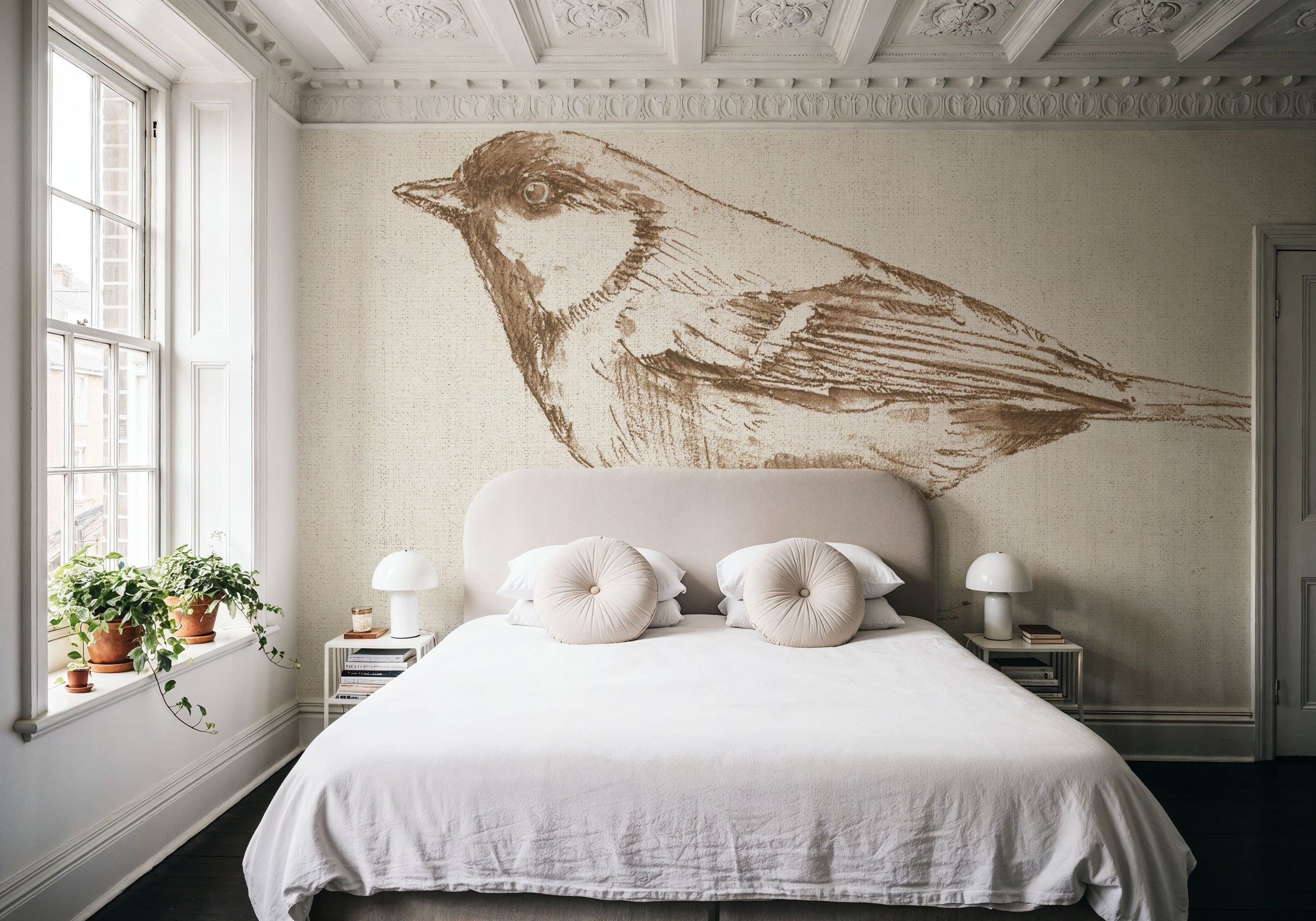 A Blue Note Bird II Mural Wallpaper