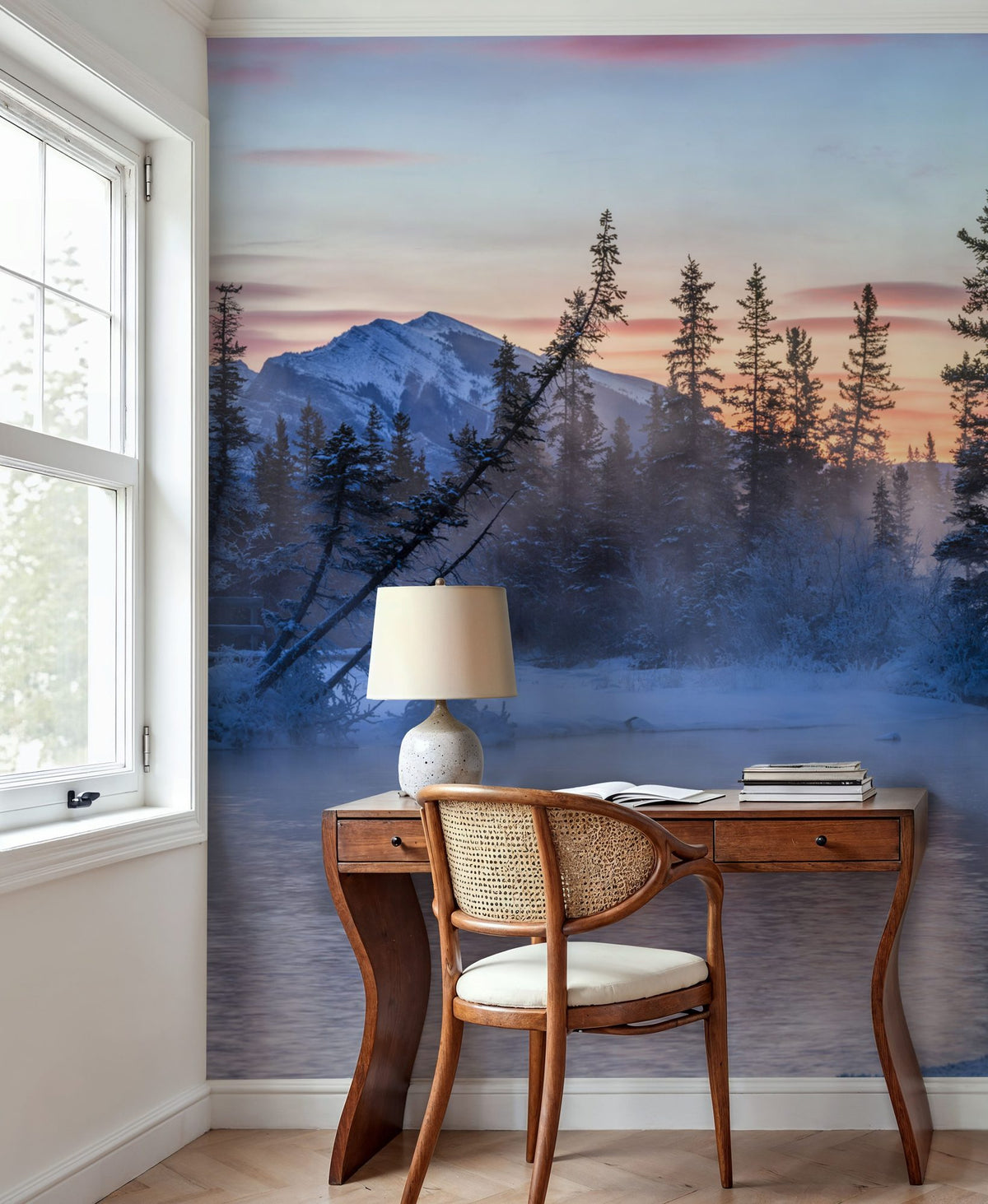 Policemans Creek and Pigeon Mountain Blue Mural Wallpaper - room preview 06