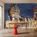 Zebra Splash Mural Wallpaper - room preview 06