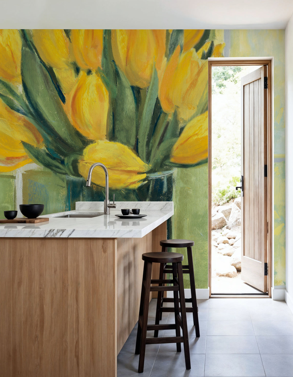 Windowsill Floral II Mural Wallpaper - room preview 06