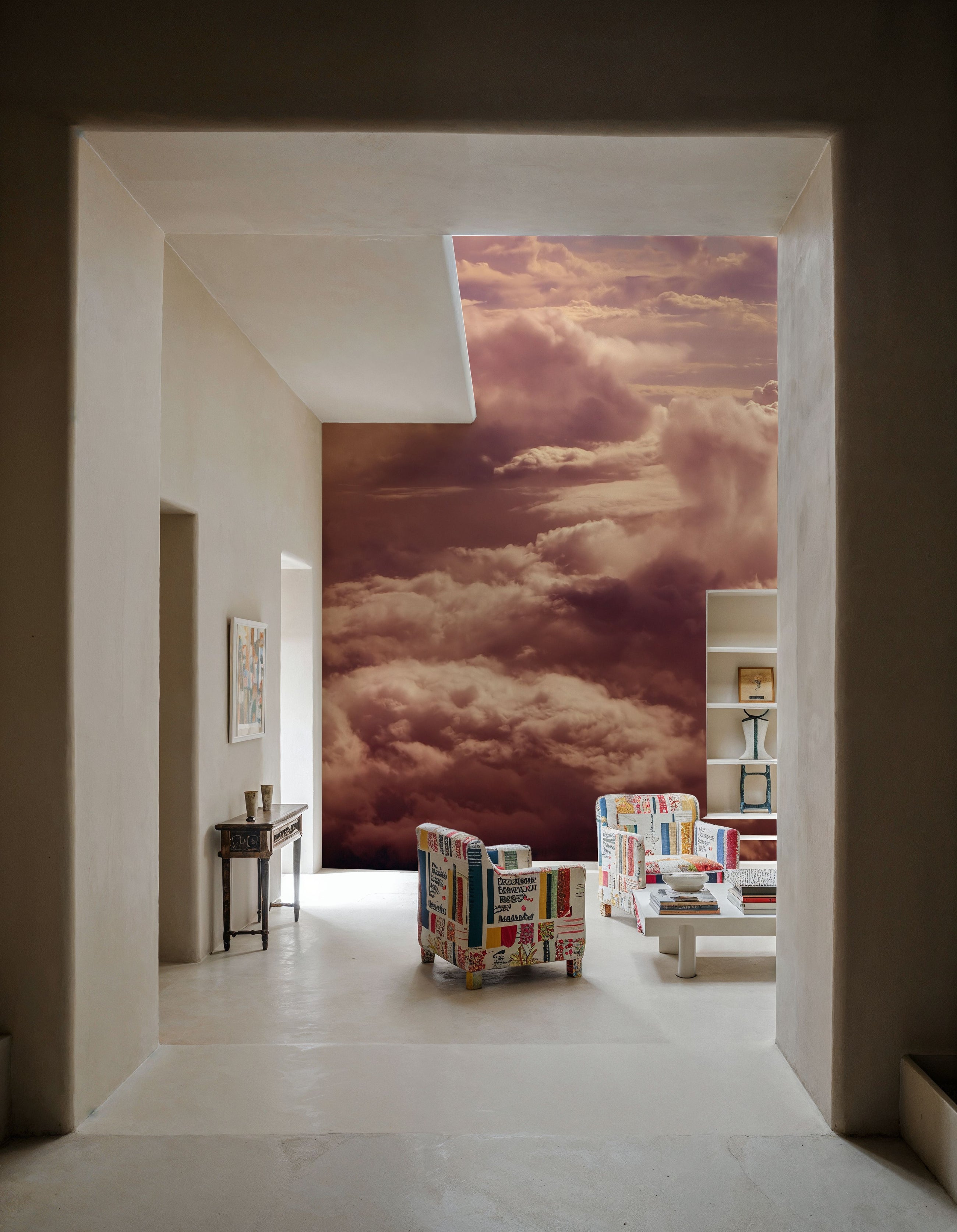 Above the Pink Clouds Mural Wallpaper