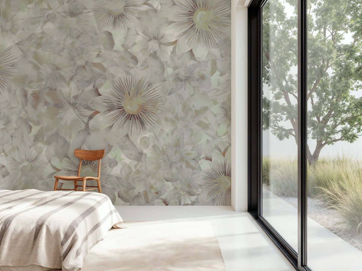 Smiling Flowers Mural Wallpaper - Edition 3 - room preview 06