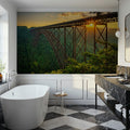 New River Gorge Bridge Mural Wallpaper - room preview 06