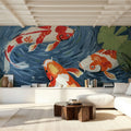 Koi Fish Mural Wallpaper - room preview 06