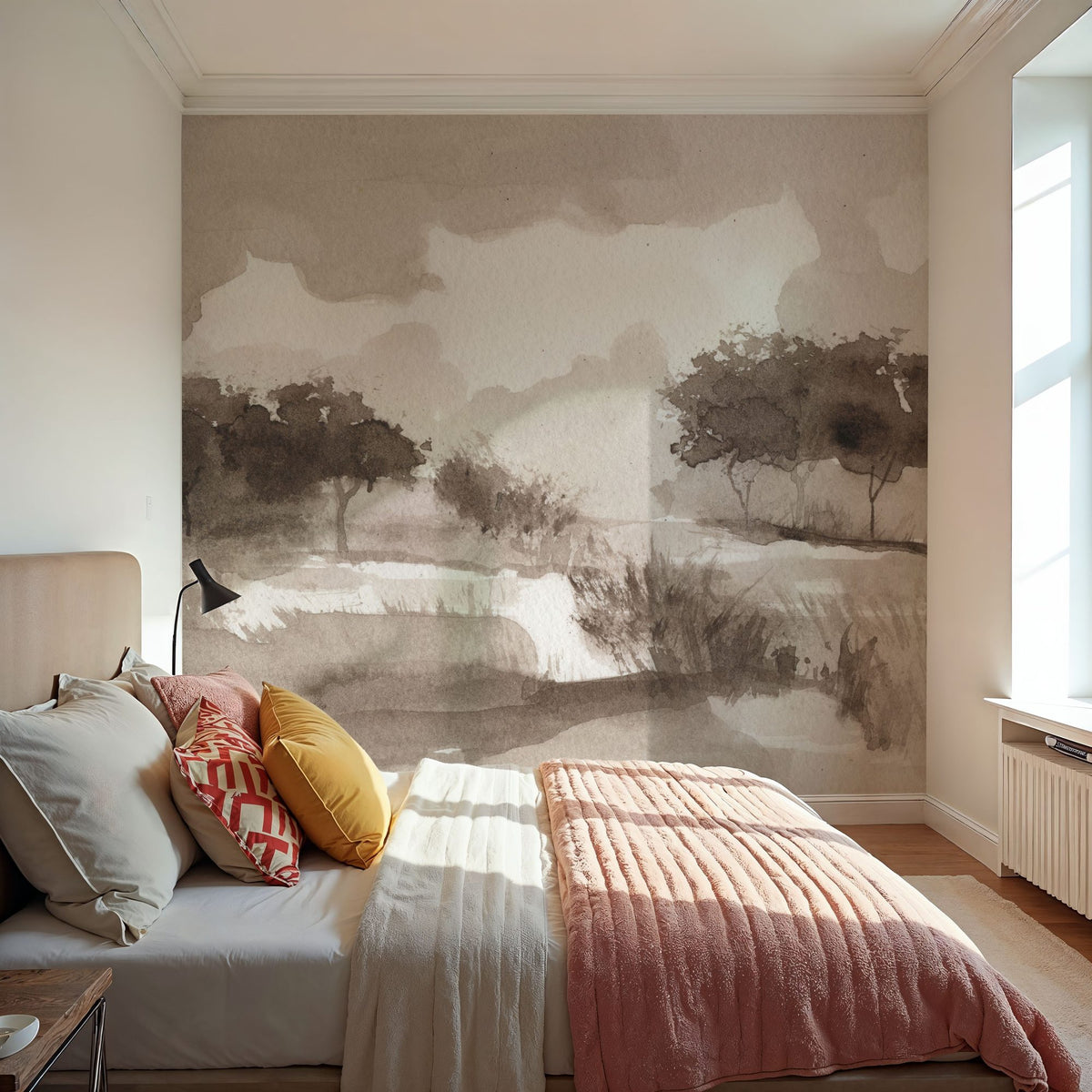 Sepia Grove Mural Wallpaper - room preview 06