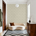 Tile It Up Beige Mural Wallpaper - room preview 06
