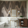 Abstract Paints, Mocha Mural Wallpaper - room preview 06