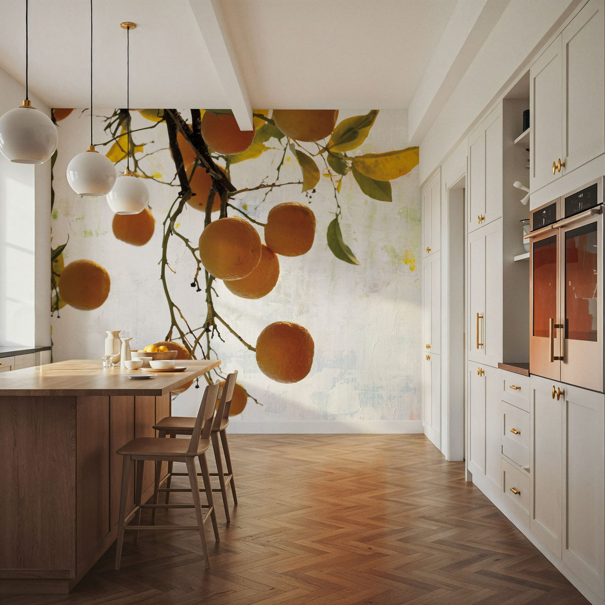 Oranges IV Mural Wallpaper - room preview 06