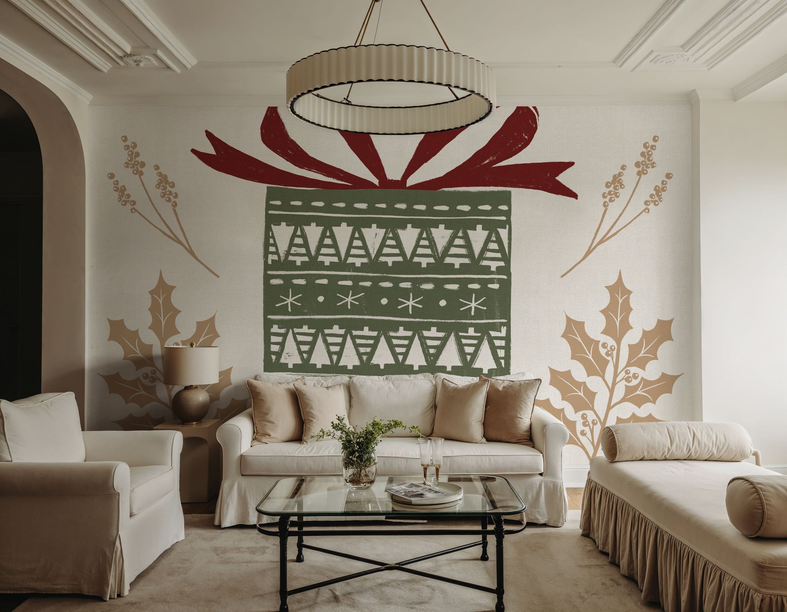 Holiday Form I Color Mural Wallpaper