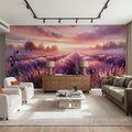 Dawn's Embrace in Lavender Fields Mural Wallpaper - room preview 06